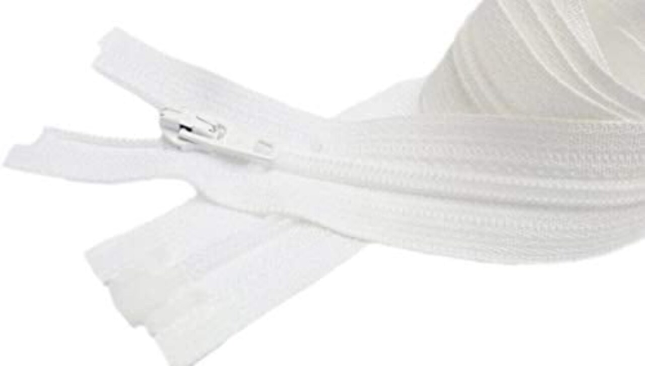 #3 Coil Separating White YKK Zippers for Sewing Craft & Apparel - Color White - Made in The United States (3 Zippers Per Pack) (22" Inches)